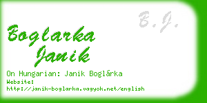 boglarka janik business card